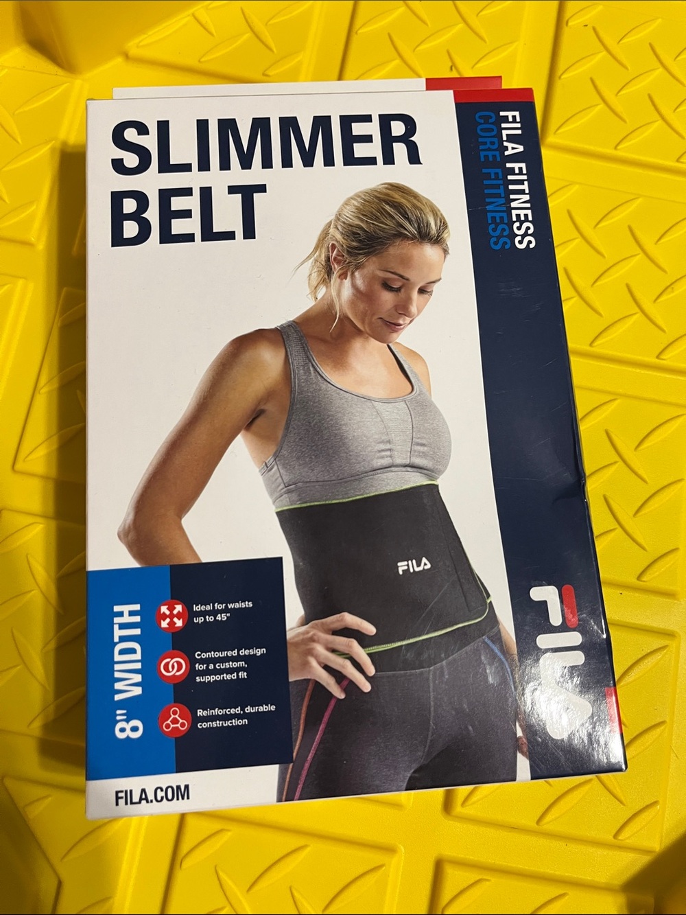 FILA Black Waist Slimmer Belt with Lime Accent